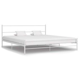 Bettgestell aus weißem Metall, 200 x 200 cm von vidaXL, Betten und Lattenroste - Ref: Foro24-284698, Preis: 94,25 €, Rabatt: %