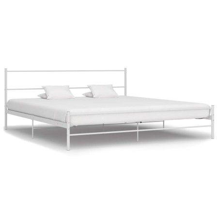 Bettgestell aus weißem Metall, 200 x 200 cm von vidaXL, Betten und Lattenroste - Ref: Foro24-284698, Preis: 94,25 €, Rabatt: %
