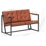 2-Sitzer-Sofa aus echtem braunem Ziegenleder von vidaXL, Sofas - Ref: Foro24-288283, Preis: 401,89 €, Rabatt: %