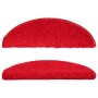 Alfombrillas para escaleras 10 unidades 56x17x3 cm Rojo