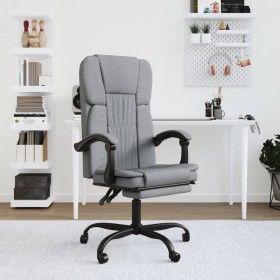 Silla de oficina reclinable de tela gris claro de vidaXL, Sillas de oficina - Ref: Foro24-349617, Precio: 119,14 €, Descuento: %