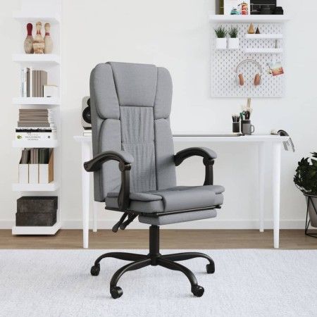Hellgrauer, verstellbarer Bürostuhl aus Stoff von vidaXL, Bürostühle - Ref: Foro24-349617, Preis: 119,14 €, Rabatt: %