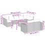 Set de sofás de jardín 10 pzas con cojines ratán sintético gris