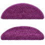 Felpudos para escaleras 10 unidades 65x21x4 cm violeta