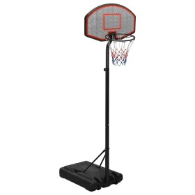 Canasta de baloncesto polietileno negro 237-307 cm