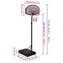 Schwarzer Basketballkorb aus Polyethylen, 237–307 cm von vidaXL, Basketballkörbe - Ref: Foro24-93653, Preis: 150,95 €, Rabatt: %