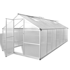 Invernadero de aluminio gris antracita 10,53 m²