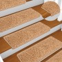 Alfombrillas para escaleras 10 unidades 65x21x4 cm Beige Borde