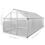 Anthrazitgraues Aluminium-Gewächshaus 10,53 m² von vidaXL, Gewächshäuser - Ref: Foro24-43556, Preis: 986,31 €, Rabatt: %