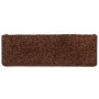 Alfombrillas para escaleras 10 unidades 65x21x4 cm Marrón Borde