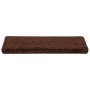 Alfombrillas para escaleras 10 unidades 65x21x4 cm Marrón Borde