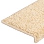 Alfombrillas para escaleras 10 unidades 65x21x4 cm Crema Borde