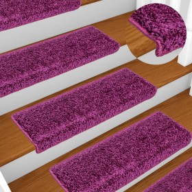 Alfombrillas para escaleras 10 unidades 65x21x4 cm violeta