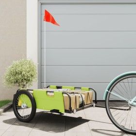 Bicycle trailer iron and green Oxford cloth by vidaXL, Bicycle trailers - Ref: Foro24-94179, Price: 95,80 €, Discount: %