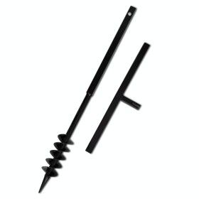 Earth drill with double spiral black steel handle 80 mm by vidaXL, Helical augers - Ref: Foro24-141023, Price: 37,49 €, Disco...