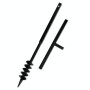 Earth drill with double spiral black steel handle 80 mm by vidaXL, Helical augers - Ref: Foro24-141023, Price: 37,49 €, Disco...