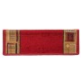 Alfombrillas de escalera autoadhesivas 5 uds rojo 65x21x4 cm