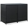Double shed black rattan garbage container 148x80x111cm by vidaXL, Sheds - Ref: Foro24-43887, Price: 270,58 €, Discount: %