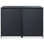 Double shed black rattan garbage container 148x80x111cm by vidaXL, Sheds - Ref: Foro24-43887, Price: 270,58 €, Discount: %