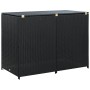 Double shed black rattan garbage container 148x80x111cm by vidaXL, Sheds - Ref: Foro24-43887, Price: 270,58 €, Discount: %