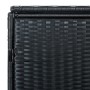 Double shed black rattan garbage container 148x80x111cm by vidaXL, Sheds - Ref: Foro24-43887, Price: 270,58 €, Discount: %