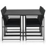 7-teiliges Garten-Essset und schwarze Kissen aus synthetischem Rattan von vidaXL, Gartensets - Ref: Foro24-44444, Preis: 445,...