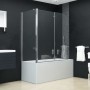 Mampara de ducha plegable ESG 120x68x130 cm de vidaXL, Puertas de ducha - Ref: Foro24-144676, Precio: 222,79 €, Descuento: %