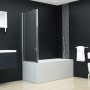 Mampara de ducha plegable ESG 120x68x130 cm de vidaXL, Puertas de ducha - Ref: Foro24-144676, Precio: 222,79 €, Descuento: %
