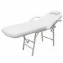 Camilla de esteticista cuero sintético blanca 185x78x76 cm