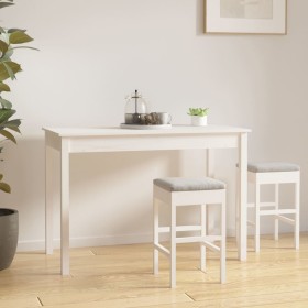 Esstisch aus massivem weißem Kiefernholz, 110 x 55 x 75 cm von vidaXL, Küchen- und Esstische - Ref: Foro24-814250, Preis: 90,...