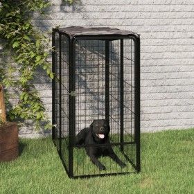 Dog run 6 panels powder coated steel by vidaXL, Dog kennels and fences - Ref: Foro24-171792, Price: 81,13 €, Discount: %