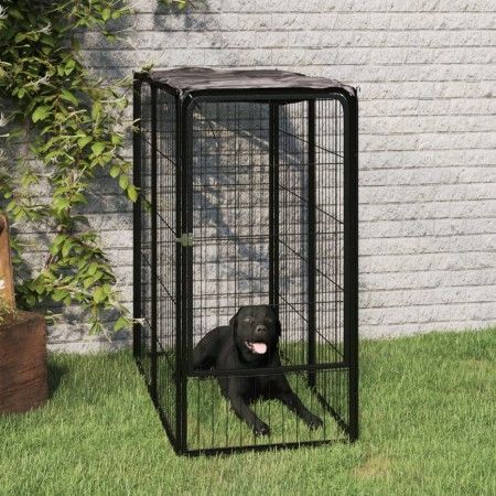 Hundeauslauf 6-teilig aus pulverbeschichtetem Stahl von vidaXL, Hundehütten und Zäune - Ref: Foro24-171792, Preis: 85,06 €, R...