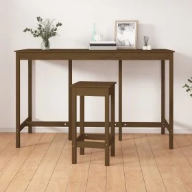 High bar table solid pine wood honey brown 180x80x110 cm by vidaXL, Kitchen and dining tables - Ref: Foro24-822165, Price: 20...