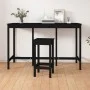 High bar table solid black pine wood 180x80x110 cm by vidaXL, Kitchen and dining tables - Ref: Foro24-822166, Price: 208,28 €...