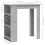 High table with storage shelf concrete gray 102x50x103.5 cm by vidaXL, Kitchen and dining tables - Ref: Foro24-809471, Price:...