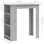 Hochtisch mit Ablagefläche betongrau 102x50x103,5 cm von vidaXL, Küchen- und Esstische - Ref: Foro24-809471, Preis: 70,13 €, ...