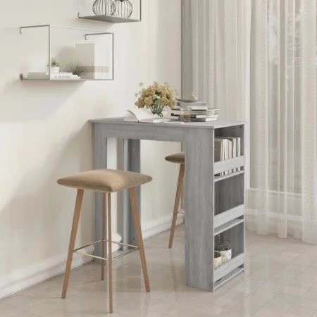 Sonoma gray high table with shelf 102x50x103.5 cm by vidaXL, Kitchen and dining tables - Ref: Foro24-812967, Price: 76,06 €, ...