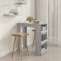 Sonoma grauer Hochtisch mit Ablage 102x50x103,5 cm von vidaXL, Küchen- und Esstische - Ref: Foro24-812967, Preis: 77,11 €, Ra...