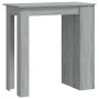 Sonoma gray high table with shelf 102x50x103.5 cm by vidaXL, Kitchen and dining tables - Ref: Foro24-812967, Price: 76,06 €, ...