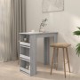 Sonoma grauer Hochtisch mit Ablage 102x50x103,5 cm von vidaXL, Küchen- und Esstische - Ref: Foro24-812967, Preis: 77,11 €, Ra...