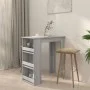 Sonoma gray high table with shelf 102x50x103.5 cm by vidaXL, Kitchen and dining tables - Ref: Foro24-812967, Price: 76,06 €, ...