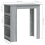 Sonoma grauer Hochtisch mit Ablage 102x50x103,5 cm von vidaXL, Küchen- und Esstische - Ref: Foro24-812967, Preis: 77,11 €, Ra...