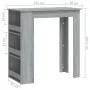 Sonoma gray high table with shelf 102x50x103.5 cm by vidaXL, Kitchen and dining tables - Ref: Foro24-812967, Price: 76,06 €, ...