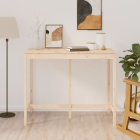 Tall solid pine wood bar table 140x80x110 cm by vidaXL, Kitchen and dining tables - Ref: Foro24-822157, Price: 104,31 €, Disc...