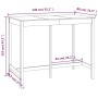 Tall solid pine wood bar table 140x80x110 cm by vidaXL, Kitchen and dining tables - Ref: Foro24-822157, Price: 104,31 €, Disc...