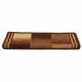 Alfombrillas de escalera autoadhesivas 10 uds marrón 65x21x4 cm