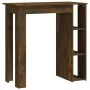 High table with smoked oak shelf 102x50x103.5 cm by vidaXL, Kitchen and dining tables - Ref: Foro24-812963, Price: 65,23 €, D...