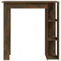 High table with smoked oak shelf 102x50x103.5 cm by vidaXL, Kitchen and dining tables - Ref: Foro24-812963, Price: 65,23 €, D...