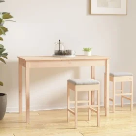 Solid pine wood dining table 110x55x75 cm by vidaXL, Kitchen and dining tables - Ref: Foro24-814249, Price: 67,83 €, Discount: %