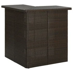 Synthetic rattan brown corner bar table 100x50x105 cm by vidaXL, Kitchen and dining tables - Ref: Foro24-313480, Price: 193,1...